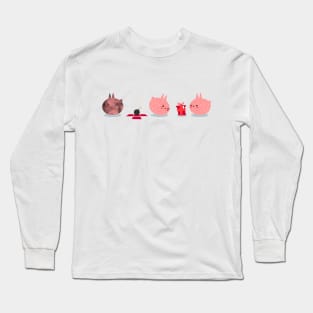 Pink Creature Gets A Bomb As Present Long Sleeve T-Shirt